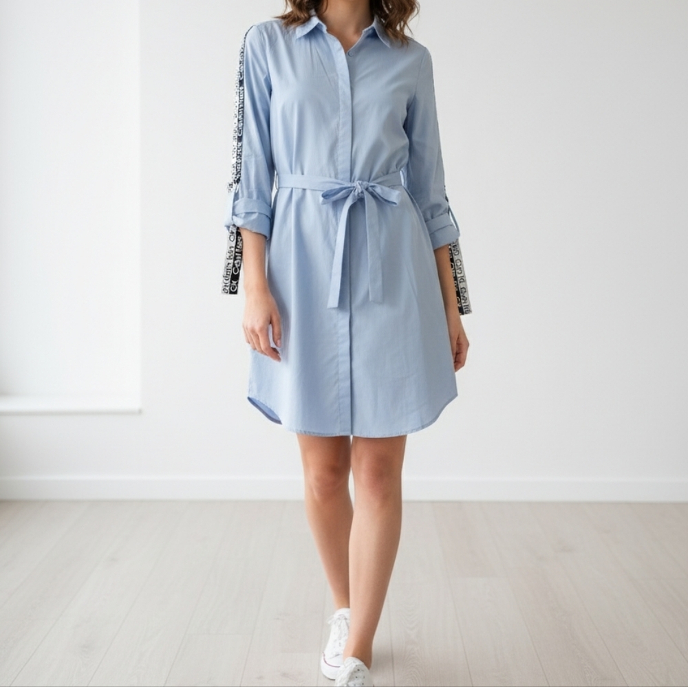 Blue Dress Calvin Klein Clothing Tag with  Stripe